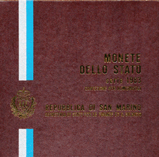 Cartera San Marino 1983 Oficial 9 Monedas Liras Fdc