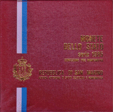 Cartera San Marino 1985 Oficial 9 Monedas Liras Fdc