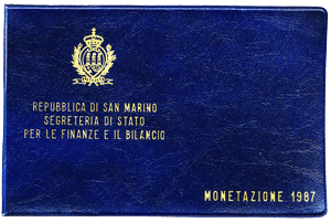 San Marino Kms 1987 Lira 10 Münzen