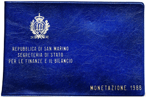 San Marino Kms 1988 Lira 10 Münzen