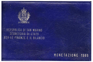 San Marino Kms 1989 Lira 10 Münzen