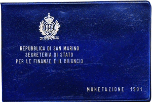 Cartera San Marino 1991 Oficial 10 Monedas Liras Fdc