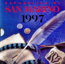 San Marino Kms 1997 Lira 10 Münzen