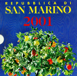 Cartera San Marino 2001 Oficial 8 Monedas Liras Fdc
