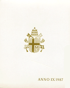 Cartera Vaticano 1987 Oficial Liras Juan Pablo II Fdc