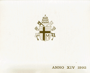 Vatikan Kms 1992 Johannes Paul II Lire Stempelglanz
