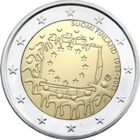 2 Euros Finlande 2015 30 Ans Drapeau Europe Unc