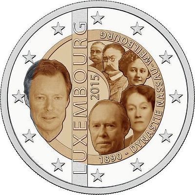 2 Euro Commemorative Coin Luxembourg 2015 Nassau Unc