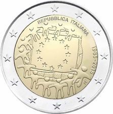 2 Euro Sondermünze Italien 2015 30 Jahre Europaflagge Unc