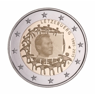 2 Euro Sondermünze Luxemburg 2015 30 Jahre Europaflagge Unc