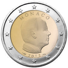 2 Euro Monaco 2012 Münze Bankfrisch !!!!!!!!