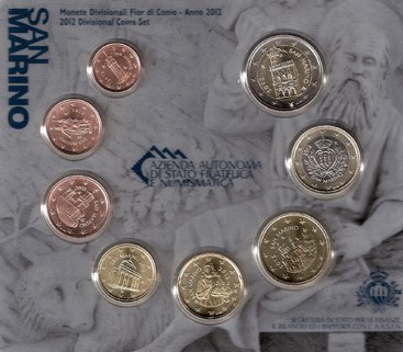 San Marino Bu Set 2012 Euro 8 Coins