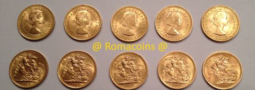 10 Gold Sovereign Great Britain Queen Elizabeth 917 / 1000