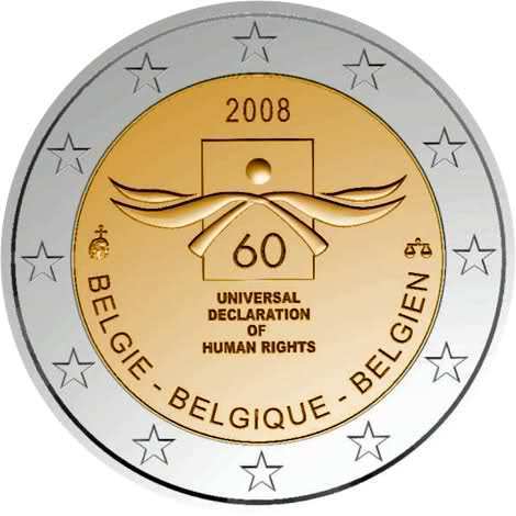 2 Euros Commémorative Belgique 2008 Pièce
