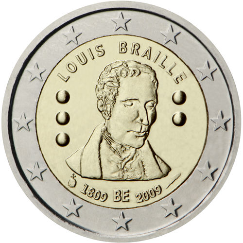 2 Euros Conmemorativos Belgica 2009 Moneda