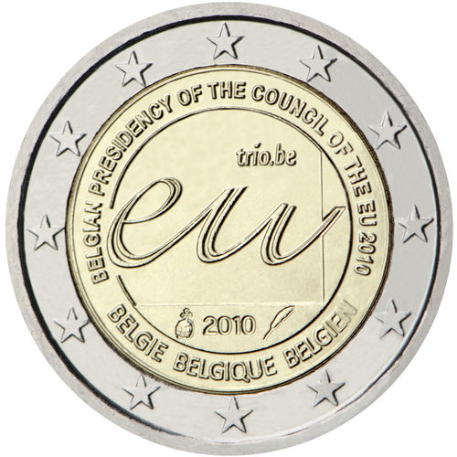 2 Euros Conmemorativos Belgica 2010 Moneda