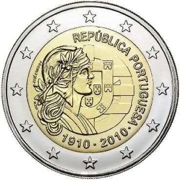 2 Euros Commémorative Portugal 2010 Pièce