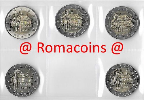 2 Euro Commemorative Coins Germany 2010 5 Mints