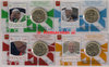 4 Coincard Vaticano 2016 con monedas de 50 Centimos y Sellos