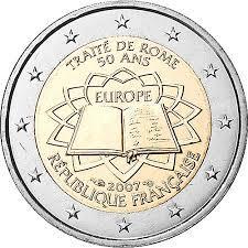 2 Euros Conmemorativos Francia 2007 Tratado de Roma