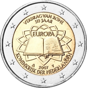 2 Euro Sondermünze Niederlande 2007 Römische Verträge