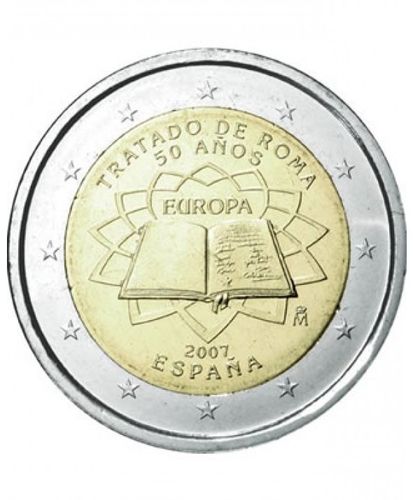 2 Euro Sondermünze Spanien 2007 Römische Verträge