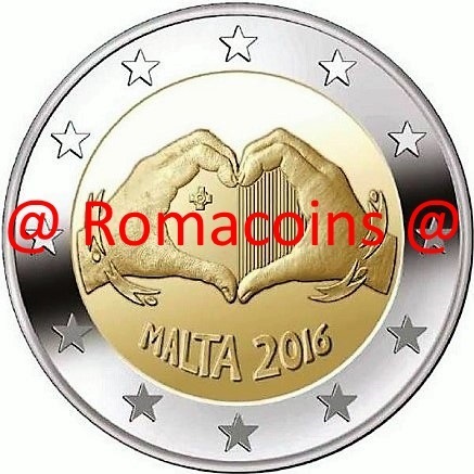 2 Euro Sondermünze Malta 2016 Münze Solidarität Liebe