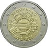 2 Euros Conmemorativos Eslovaquia 2012 10 Años Euro