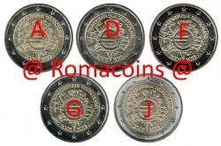 2 Euros Conmemorativos Alemania 2012 10 Años 5 Cecas