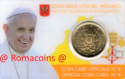 Vatikan Coincard 2017 50 Cent Papst Franziskus-Wappen