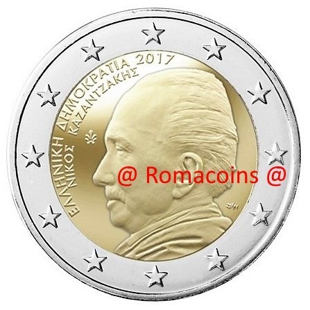 2 Euro Sondermünze Griechenland 2017 Münze Nikos Kazantzakis