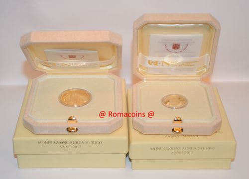 Vatican 20 + 50 Euro 2017 Gold Coins Proof