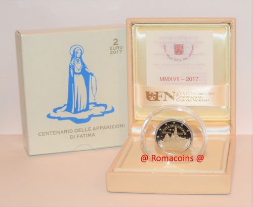 2 Euro Commemorative Coin Vatican 2017 Proof Our Lady of Fatima