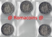 2 Euro Commemorative Coins Germany 2017 5 Mints A D F G J