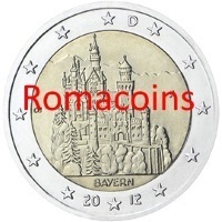 2 Euro Commemorative Coin Germany 2012 Neuschwanstein Mint D