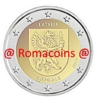 2 Euros Commémorative Lettonie 2017 Pièce Latgale