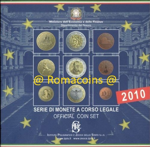 Kms Italien 2010 Kursmünzensatz Stempelglanz