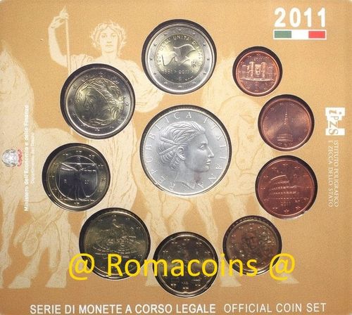 Kms Italien 2011 mit 5 Euro Silber Münze St.