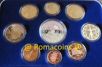 Proof Set Italy 2008 with 5 Euro Silver Coin