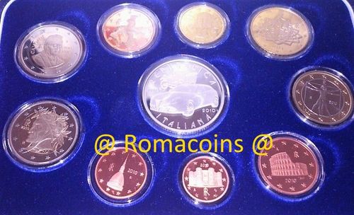 Proof Set Italy 2010 with 5 Euro Silver Coin