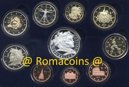 Proof Set Italy 2012 with 5 Euro Silver Coin
