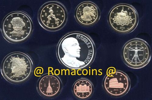Proof Set Italy 2013 with 5 Euro Silver Coin