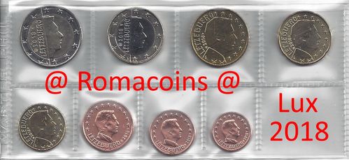 Kursmünzensatz Luxemburg 2018 1 Cent - 2 Euro Bankfrisch