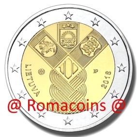 2 Euro Sondermünze Litauen 2018 100 Jahre Baltische Staaten