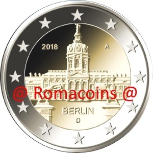 Moneda 2 Euros Conmemorativa Alemania 2018 Charlottenburg Ceca Casual