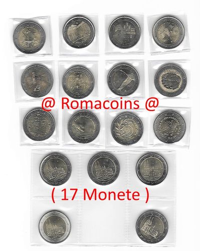 Complete Set 2 Euro Commemorative Coins 2011 17 Coins