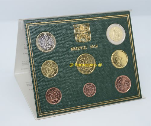 Vatican Bu Set 2018 with Pope's Coat of Arms Euro New