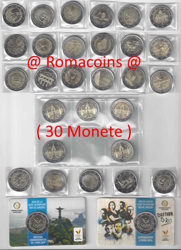 Complete Set 2 Euro Commemorative Coins 2016 30 Coins