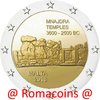 2 Euros Commémorative Malte 2018 Mnajdra Temple Pièce Unc