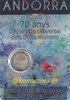 Coincard Andorre 2018 2 Euros 70 ans de droits de l' homme